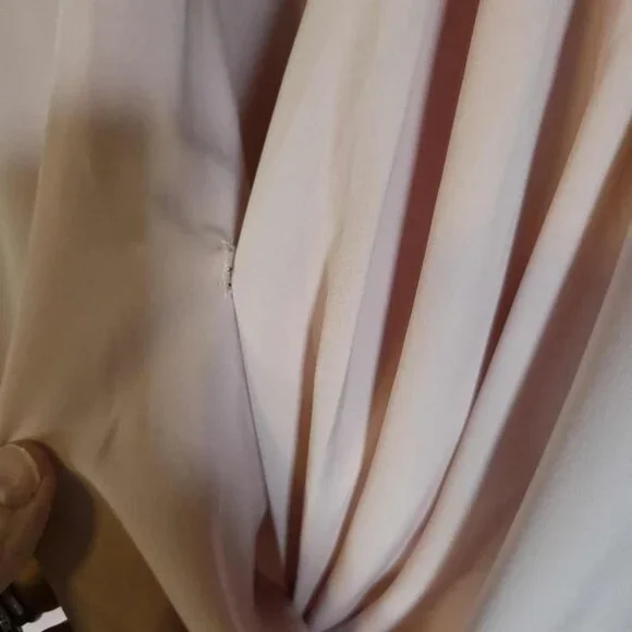 EUC Vintage Impressions Blouse - double breasted closure and draped neckline - Picture 5 of 6